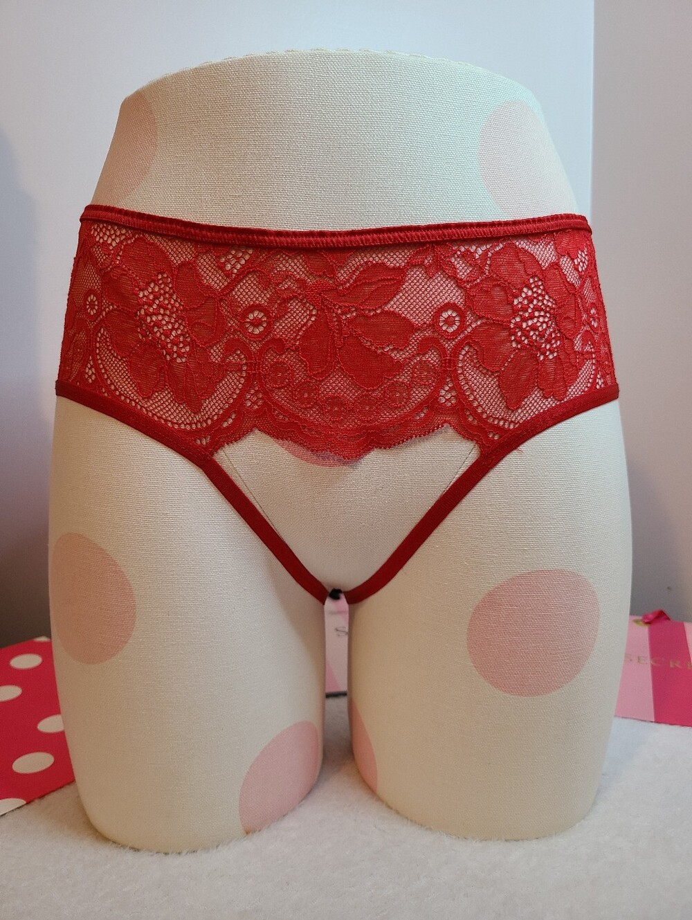 Victoria's Secret Sexy Sheer Lace Crotchless Cheeky Panty Size Sm